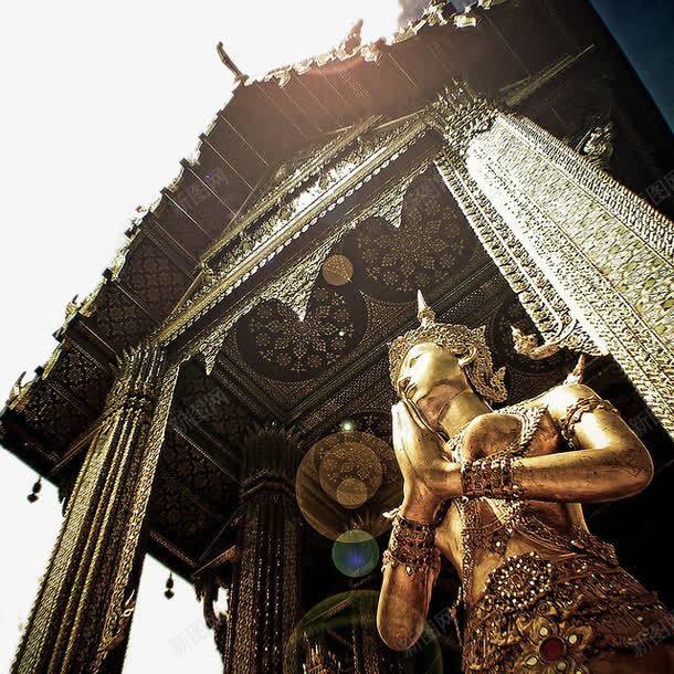 泰国寺庙金佛png免抠素材_88icon https://88icon.com 旅游 泰国寺庙 装饰图案 金佛