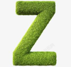 草组成的字母Z素材