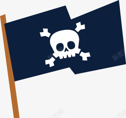 卡通海盗旗矢量图图标图标
