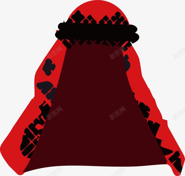 红色阿拉伯男式头巾png免抠素材_88icon https://88icon.com 伊斯兰教 古尔邦节 宰牲节 矢量png 红色头巾 阿拉伯头巾