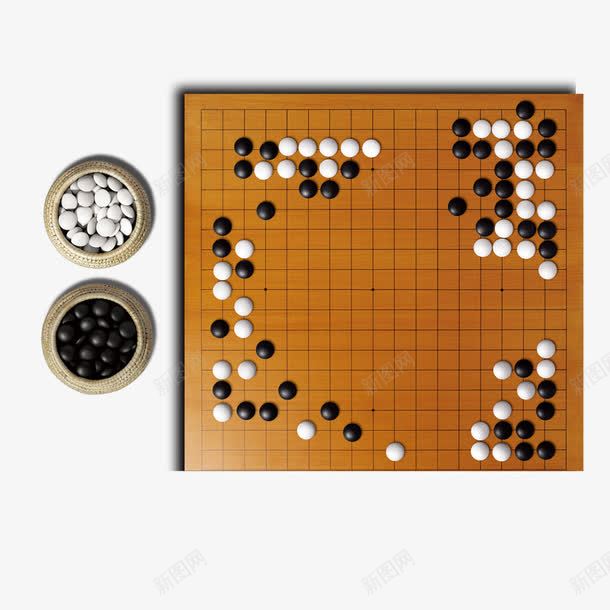 黑白棋对弈png免抠素材_88icon https://88icon.com 产品实物 棋子 棋盘 白色 黑色