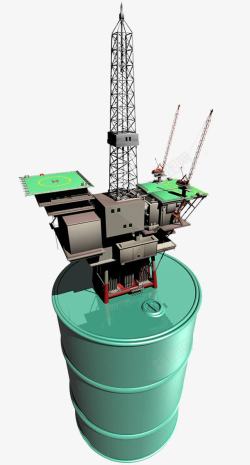 吊臂机开发石油资源高清图片