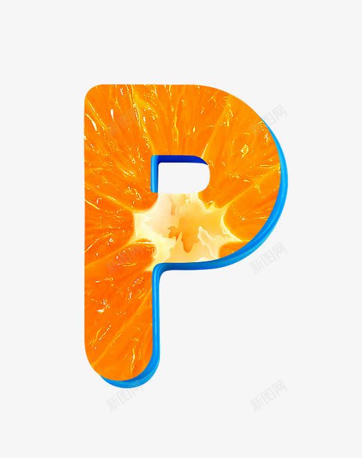 橙子字母ppng免抠素材_88icon https://88icon.com 创意数字 橙子字母数字 水果