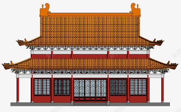 中国风建筑宫殿png免抠素材_88icon https://88icon.com 中国风建筑 宫殿 故宫 皇宫