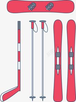 滑雪工具素材