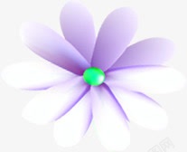 紫色手绘精美可爱卡通花朵素材