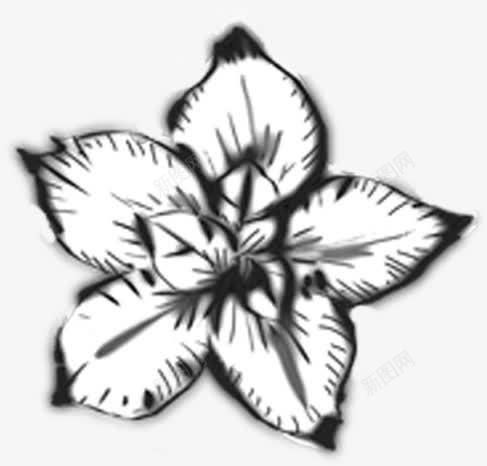 黑色花朵墨迹png免抠素材_88icon https://88icon.com 墨迹 花朵 设计 黑色