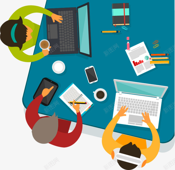 扁平化办公室装饰元素psd免抠素材_88icon https://88icon.com 元素 办公室 扁平化 装饰