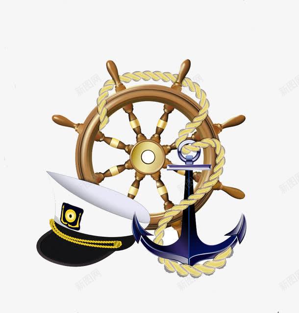 船锚船舵和帽子png免抠素材_88icon https://88icon.com 帽子 船舵 船锚