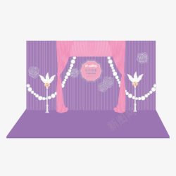 紫色婚礼背景素材