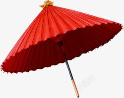 折伞卡通红色伞效果素材