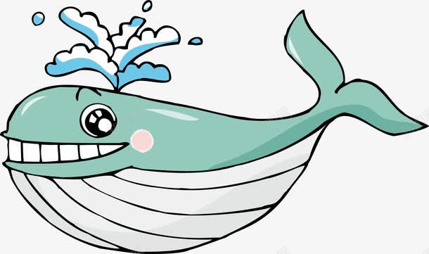 喷水的鲸鱼矢量图ai免抠素材_88icon https://88icon.com 卡通 海里动物 鲸鱼 矢量图
