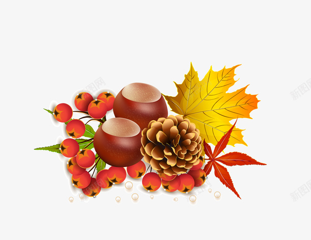 秋天的果实矢量图ai免抠素材_88icon https://88icon.com AI免抠 丰收 叶子 小雨 果实 矢量下载 秋天 童话 高清大图 矢量图