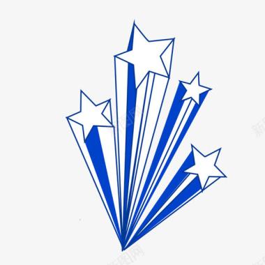 蓝色的五角星图标图标