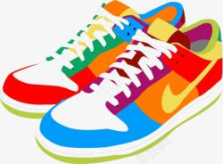 彩色运动鞋素材