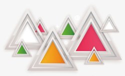 彩色几何三角形素材