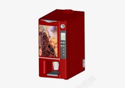 咖啡售货机红色咖啡机自动售货机高清图片