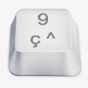 9白色键盘按键素材