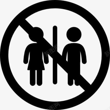 男女没有厕所图标图标