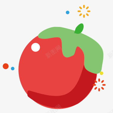简约西红柿标图标图标