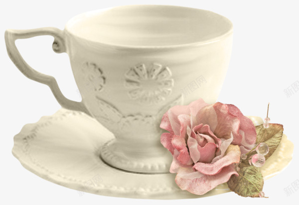 花朵装饰白色陶瓷咖啡杯png免抠素材_88icon https://88icon.com 咖啡杯免抠素材 白色咖啡杯 花朵装饰 陶瓷咖啡杯