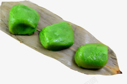 绿色清明美食糕点青团实物素材