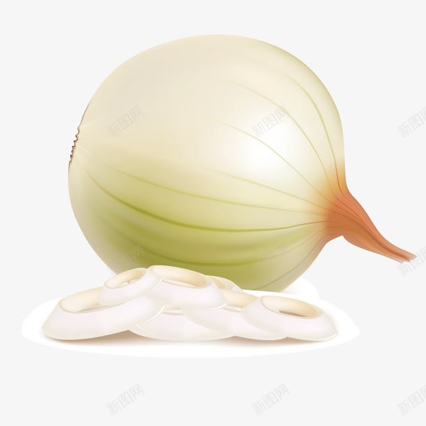 洋葱圈png免抠素材_88icon https://88icon.com 3D 切片 圆形 逼真