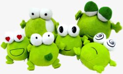 绿色可爱大眼青蛙玩偶素材
