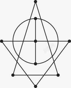 三角圆形几何图素材