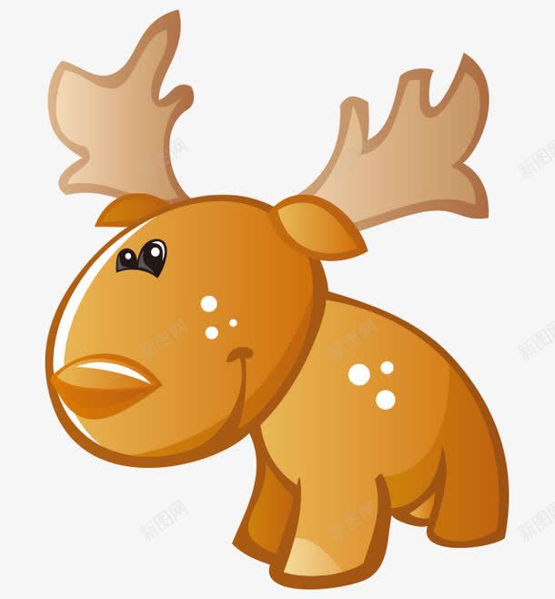 卡通手绘可爱黄色小鹿png免抠素材_88icon https://88icon.com 卡通的动物 可爱的小鹿 手绘的小鹿 黄色的小鹿
