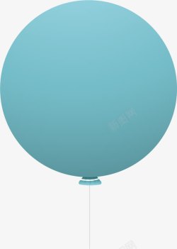蓝色氢气球元素矢量图素材
