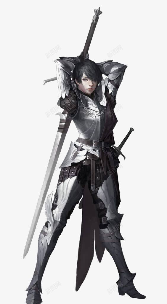 骑士png免抠素材_88icon https://88icon.com 卡通人物 手绘 短发 钢盔