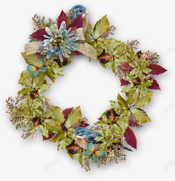 鲜花框装饰png免抠素材_88icon https://88icon.com 背景 花卉 装饰 边框 鲜花 鸟语花香