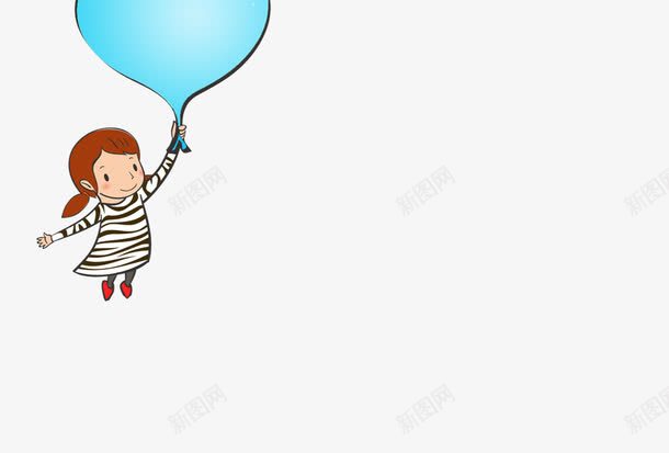 卡通手绘抓气球的女孩png免抠素材_88icon https://88icon.com 卡通 女孩 小朋友 手绘 气球