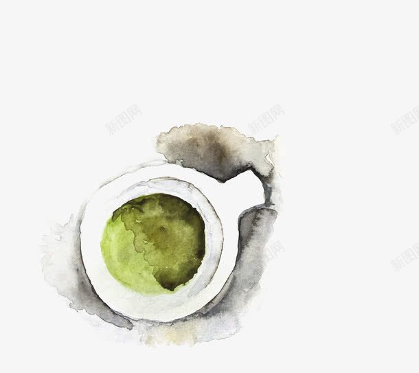 绿色油画装饰绿茶抽象png免抠素材_88icon https://88icon.com 抽象 油画装饰 矢量绿茶 绿茶
