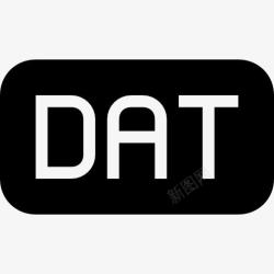 DAT文件DAT文件类型的圆角矩形的黑色界面符号图标高清图片