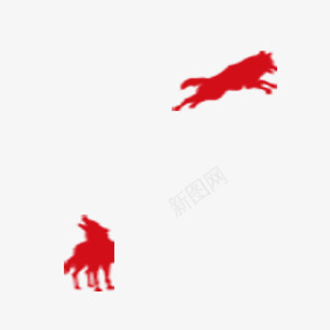 红色狼剪影装饰图案png免抠素材_88icon https://88icon.com 剪影 图案 狼 红色 装饰