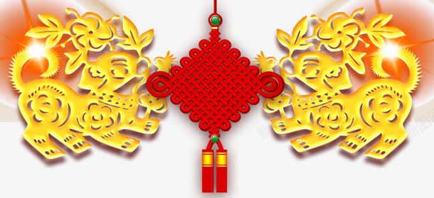 金狗贺岁新年装饰图案png免抠素材_88icon https://88icon.com 2018 中国结 新年 新年装饰 狗年 装饰图案 金狗贺岁