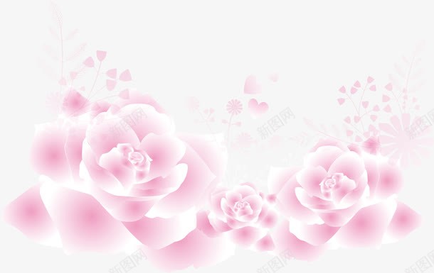 浪漫粉色玫瑰png免抠素材_88icon https://88icon.com 浪漫粉色玫瑰矢量图 玫瑰AI图案 玫瑰花手绘