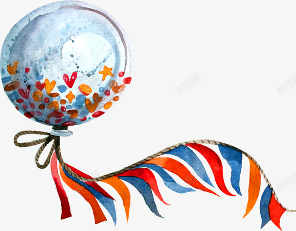 儿童节手绘美丽气球png免抠素材_88icon https://88icon.com 儿童节 手绘气球 水彩 爱心满满 美丽气球 蓝色气球