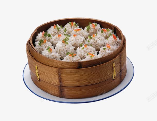 蒸糯米丸子png免抠素材_88icon https://88icon.com 丸子 碟子 糯米 蒸丸子 食物