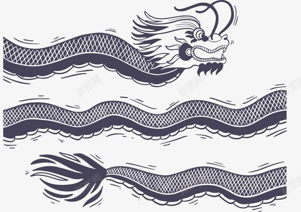 蓝色的中国风龙纹矢量图ai免抠素材_88icon https://88icon.com 中国风 中国龙 矢量png 蓝色龙纹 龙纹 龙纹花纹 矢量图