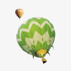 双十二促销绿色热气球素材