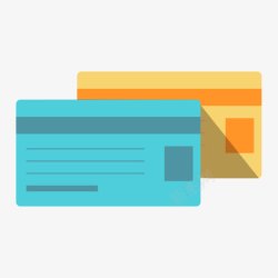 扁平化信用卡矢量图素材