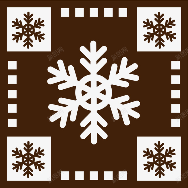 咖啡色雪花图案png免抠素材_88icon https://88icon.com 咖啡色雪花 简约图案 装饰图案 雪花标志