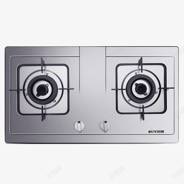欧意OUYI燃气灶Q558GE嵌入式燃气灶png免抠素材_88icon https://88icon.com 不锈钢 产品实物 双眼灶 欧意