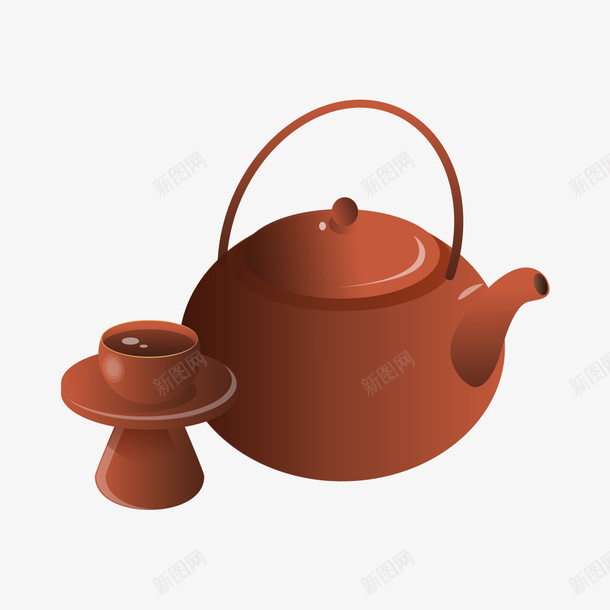 手绘茶壶png免抠素材_88icon https://88icon.com 矢量装饰 茶具 茶壶 装饰 装饰画