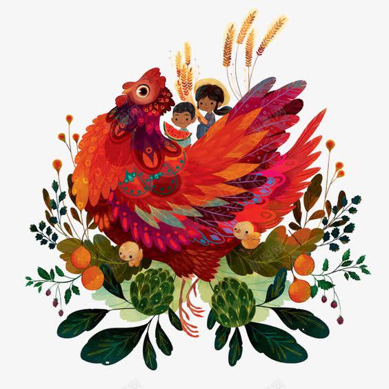 火鸡png免抠素材_88icon https://88icon.com 公鸡 创意小鸡插画 小朋友 手绘火鸡 鸡肉