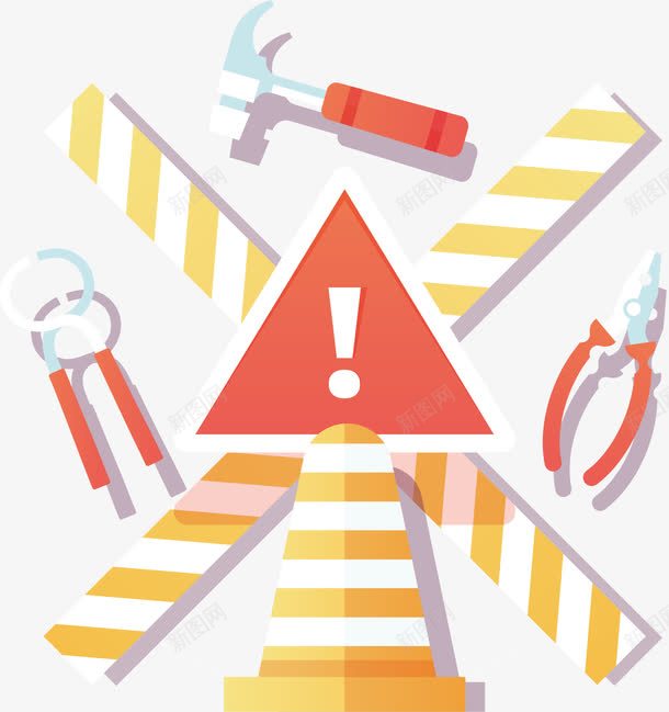手绘路障png免抠素材_88icon https://88icon.com 工具 手绘 警示牌 路障