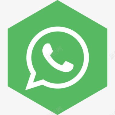 六角雪花六角媒体社会WhatsAppM图标图标